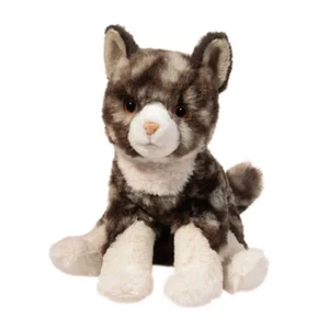 TRIXIE 10" CAT SMUDGE SOFT Douglas Cuddle Toy Plush Stuffed animal gray white - Picture 1 of 8