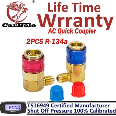 Quick Coupler Adapters Low&High Side A/C Manifold Gauge ACME HVAC Refrigeration - Image 1 of 4