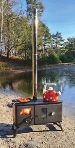 Outdoor-Herd "Traudel" - Holzbackofen, Gartenkamin, Zeltofen, Pizza-Ofen, ... - Bild 1 von 8