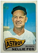 1965 Topps Nellie Fox Houston Astros #485 HOF Original EX-NM Baseball Card