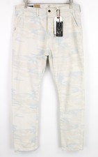SCOTCH & SODA Stump W33 Men Jeans Loose Taper Beige Pure Cotton Military Pattern
