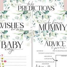 Baby Shower Games Botanical Design 5 in 1 Baby Shower Party Accessories Baby Boy