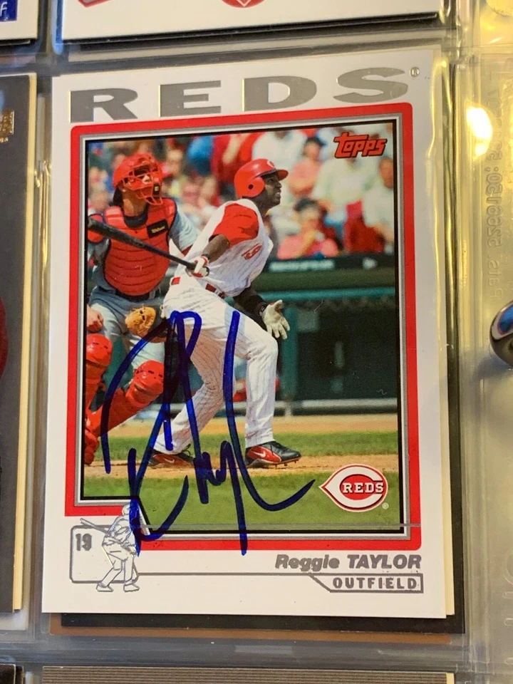 REGGIE TAYLOR AUTOGRAPHED SIGNED 2004 TOPPS CARD PHILLIES COA - Image 1 of 1