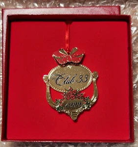 Vintage Rare 1999 Disneyland Club 33 Brass Christmas Ornament, Door Knocker, MIB - Bild 1 von 4