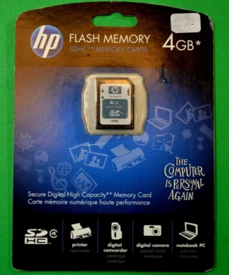 HP SDHC Flash Memory Card 4GB SDHC NEW in package!  NICE!! - Image 1 of 3