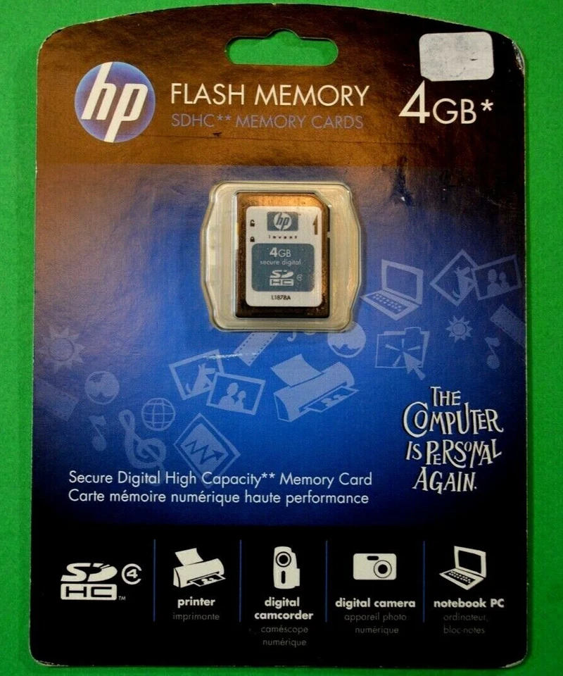 HP SDHC Flash Memory Card 4GB SDHC NEW in package!  NICE!! - Image 1 of 3