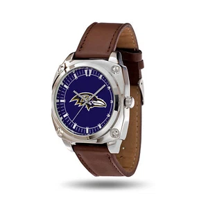 Baltimore Ravens NFL UTIL75 Men's Watch Brown Leather Band Rico Sparo - Picture 1 of 1