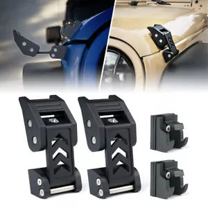 Plates de capucha de aluminio Xprite hebilla de captura para Jeep Wrangler JK JL JT 2007-2021 - Imagen 1 de 9