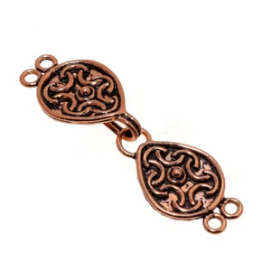 2 SET 59X18MM TOGGLE CLASPS 2 STRAND Oxidized Copper - Picture 1 of 1