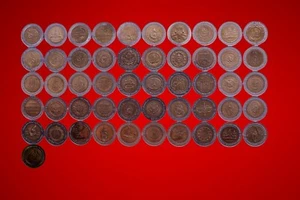 Thailand Coins 10 Baht Set of 51 Agenda, Coins Commemorative, to Commemorate - Picture 1 of 12