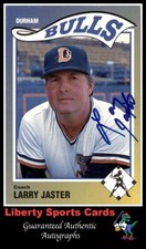 1990 Sportsprint Larry Jaster #28 Authentic Autographed Card Durham Bulls