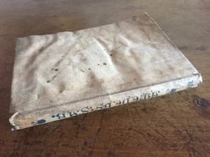 LIBRO SEICENTINA MONOD PIERRE EREDI TARINI 1624 LATINO PERGAMENA FREGI - Foto 1 di 11