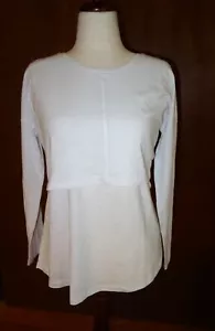 Ripe Womens Maternity Nursing White Long Sleeve Shirt Size Medium NWT - Picture 1 of 3