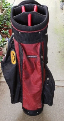 EXCELLENT SUN MOUNTAIN SPC SPEED CART MODEL BAG BLACK RED WHITE  8X36."6.1 LBS - Image 1 of 4