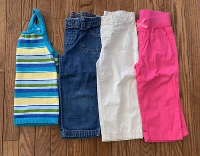 Suéter regata de malha em excelente estado usado para meninas Gymboree verão respingo no mar tamanho 6 feijão saltador Capris - Imagem 1 de 4