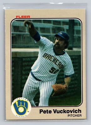 Pete Vuckovich #49 1983 Fleer Milwaukee Brewers - Image 1 of 2