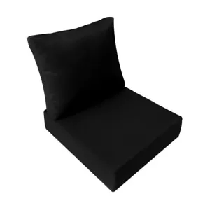 Knife Edge Outdoor Deep Seat Cushion 23x24x6 Patio Furniture Seat Cushion AD109 - Picture 1 of 13