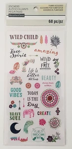 RECOLLECTIONS Planner Accessories Vellum STICKERS - GOOD VIBES - 68 pcs - Picture 1 of 1