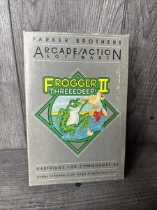 Vntage Frogger II 2 Threeedeep Commodore 64 C64 Parker Brothers #1890 CIB RARE - Picture 1 of 12