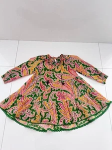 ZIMMERMANN Girl’s Green Paisley Print Tunic Dress 6 - Picture 1 of 6