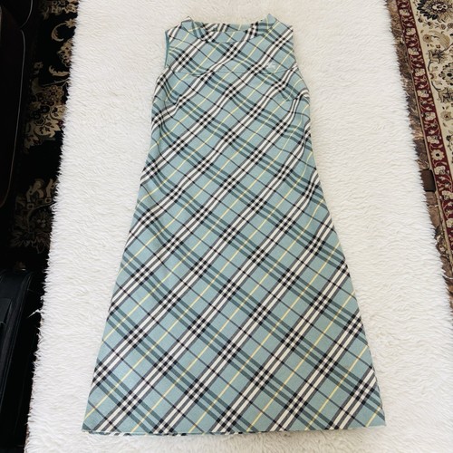 Abito Burberry London Blue Label Multicolore Nova Check A Line Taglia EU 38 US S M
