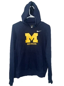 Nike Michigan Wolverines Sudadera con Capucha con Cordón Adulto Pequeña Azul Sudadera Gráfico - Imagen 1 de 7