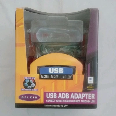 Adaptador Belkin USB a ADB F5U118-UNV Universal Mac iMac PowerMac G3 G4 G5 iBook - Imagen 1 de 4