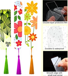 60PCS Acrylic Blank Bookmarks, 30PCS Clear Acrylic Bookmarks with 30PCS Assor... - Picture 1 of 6