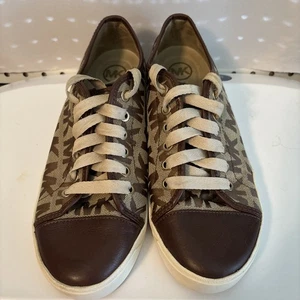Michael Kors MK Monogram Damen Schnürschuhe Sneaker Tennisschuh Größe 8 - Bild 1 von 7