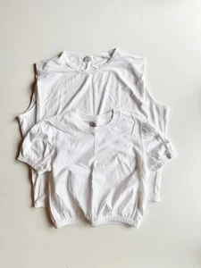 Lot of 2 Aritzia WILFRED White Tops - Flight Muscle Tank, Piaf Cotton T-Shirt - Bild 1 von 17