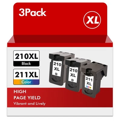 PG-210XL CL-211XL Ink Cartridge For Canon 210 211 MP280 MP270 MP495 MP499 Lot - Image 1 of 4