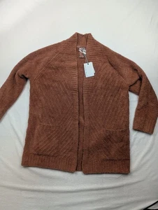 Barefoot Dreams Cozychic Ribbed Cardi cinnamon brown Damen L Polyester Neu - Bild 1 von 9