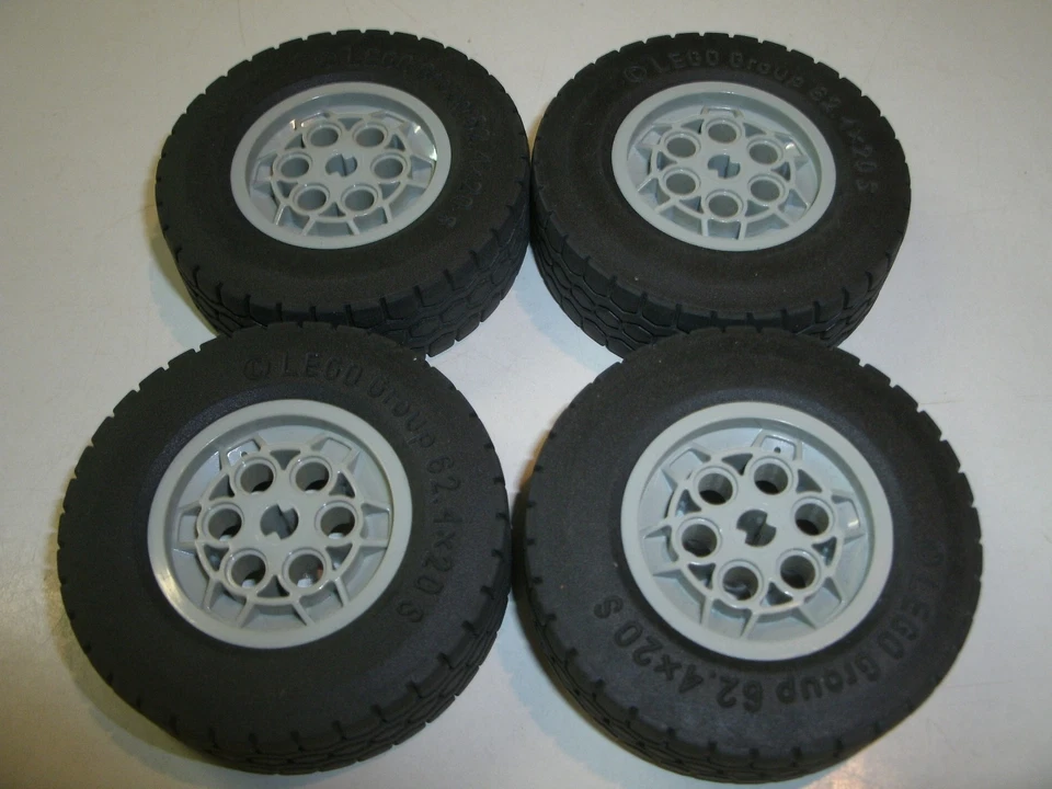 LEGO Technic 4 Reifen Felgen Räder 62.4x20S (16) - Bild 1 von 3