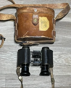 ✅ GOERZ BINOCULARS BINOCLE TRIEDER 6X ANTIQUE W/ ORIGINAL CASE - Picture 1 of 10