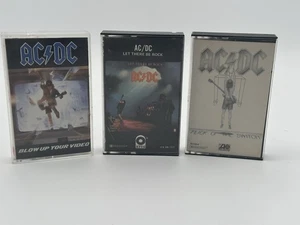 ACDC Cassettes Blow Up Your Video, Let There Be Rock, Flick If The Switch. Teste - Foto 1 di 12