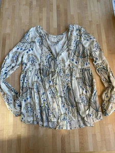 Damen Y2K Boho Schößchen Babydoll Bluse O’Neil Surf Skate Fairy Core - Bild 1 von 7