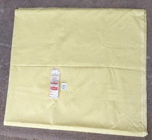 Vtg 1960s 1970s Canary Yellow Flocked Dotted Swiss FABRIC 2.25 Yards 45" wide - Picture 1 of 4