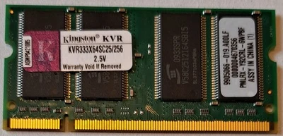 Memoria RAM DDR SO-DIMM 333Mhz 256MB Kingston Transcend - Immagine 1 di 2