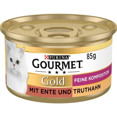 Gourmet Gold Katzenfutter Nassfutter Ente & Truthahn 12 x 85g Pastete OVP NEU - Bild 1 von 4