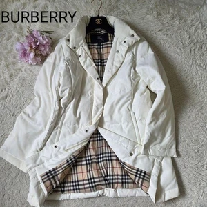 Burberry London Down Coat Nova Check White Size 40/US:S Authentic - Picture 1 of 12
