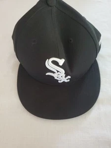 New Era 9Fifty MLB Chicago White Sox Classic Basic Black Snapback Hat Cap - Foto 1 di 8