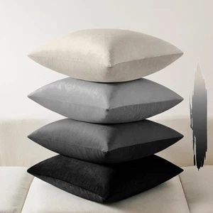 Throw Pillow Covers Set of 4, Velvet Soft Solid Colors Pillow Covers 18x18 In... - Picture 1 of 7