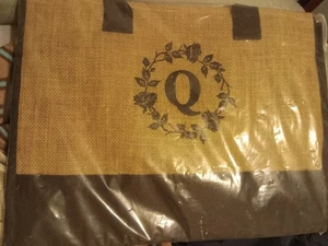 Adoryoung Tragetaschen mit Monogramm, 2 Stück Q Initiale personalisiert Jute Beuteltasche - Bild 1 von 11