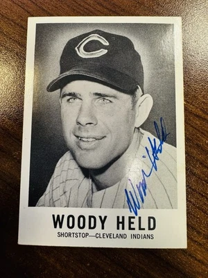 Hoja de béisbol 1960 firmada #2 Woody Held Foto 1 de 2