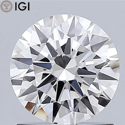 CVD Lab Grown Diamond 1.00 CT. VVS2 Clarity G Color Round Cut with IGI Certified - Image 1 of 4