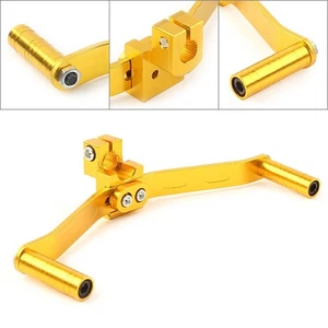 for Universal Motorcycle Dual Way Gear Shift Lever Footrest Pedal Shifter Gold - Picture 1 of 8