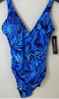 New W/Tags  Miravella by Miraclesuit Shaping Padded V-Neck Swimsuit Size 10 New - Image 1 of 4