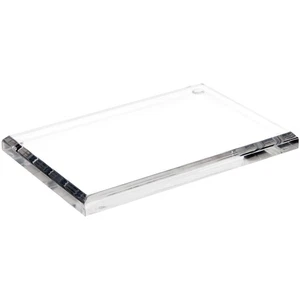 Plymor Clear Acrylic Rectangular Beveled Display Base, 6" W x 4" D x 0.5" H - Picture 1 of 1
