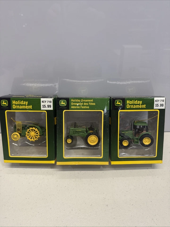 John Deere GP Tractor Diecast 1:50 Lot of 3 Christmas Ornament - Image 1 of 4