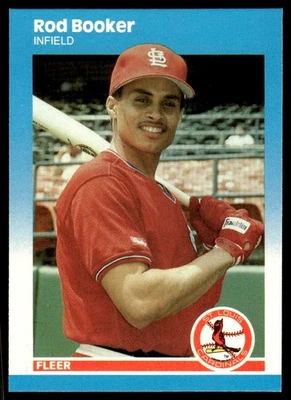 1987 Fleer Update Glossy Rod Booker St. Louis Cardinals #U-7 - Image 1 of 2